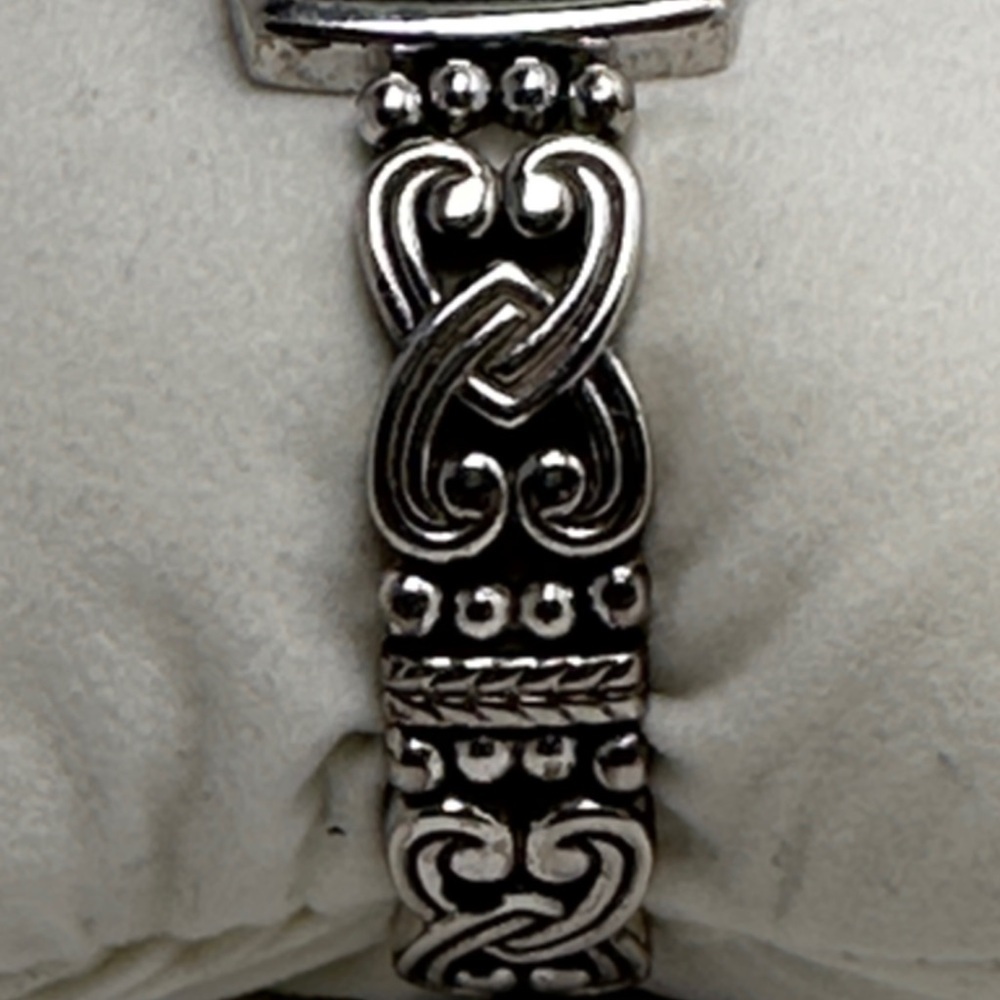 Brighton Santa Rosa Silver Adjustable Toggle Closure Watch w/ Roman Numerals - Picture 5 of 10